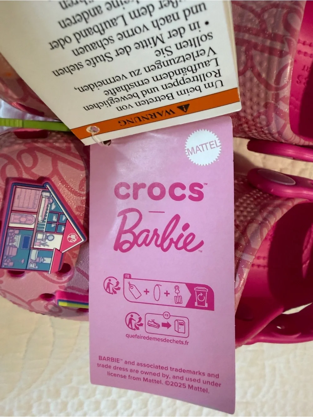 Barbie Pink Jibbitz-Style Kids Clogs with Fun Charms